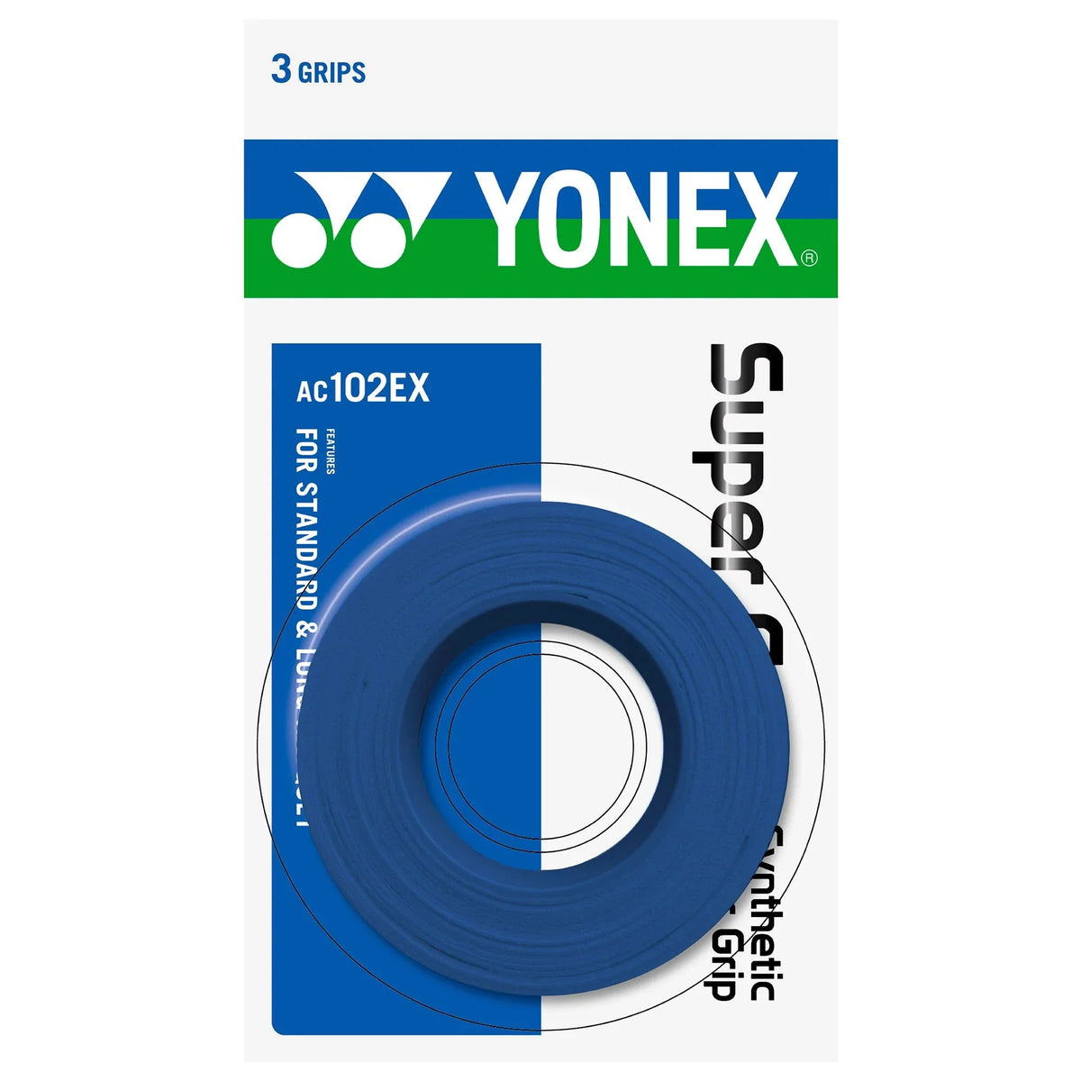 Yonex Wet Super Grap 3 Pcs - Multicolor Blue 3 Pieces Clearance Yonex