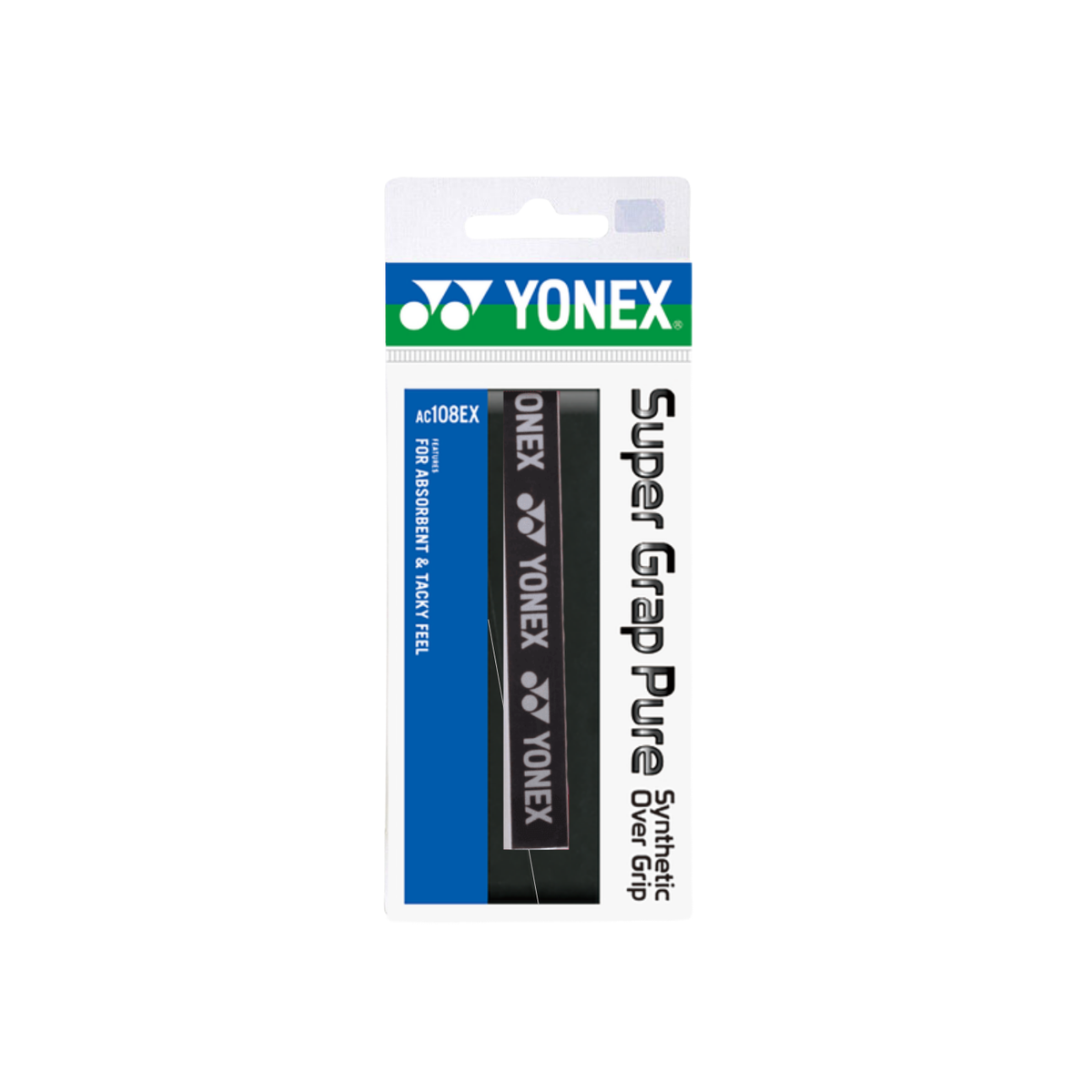 Yonex Super Grap Pure AC108EX (Single), Black, back view