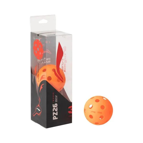 Li-Ning PZ26 Pickleball Indoor Balls 3Pack - Orange