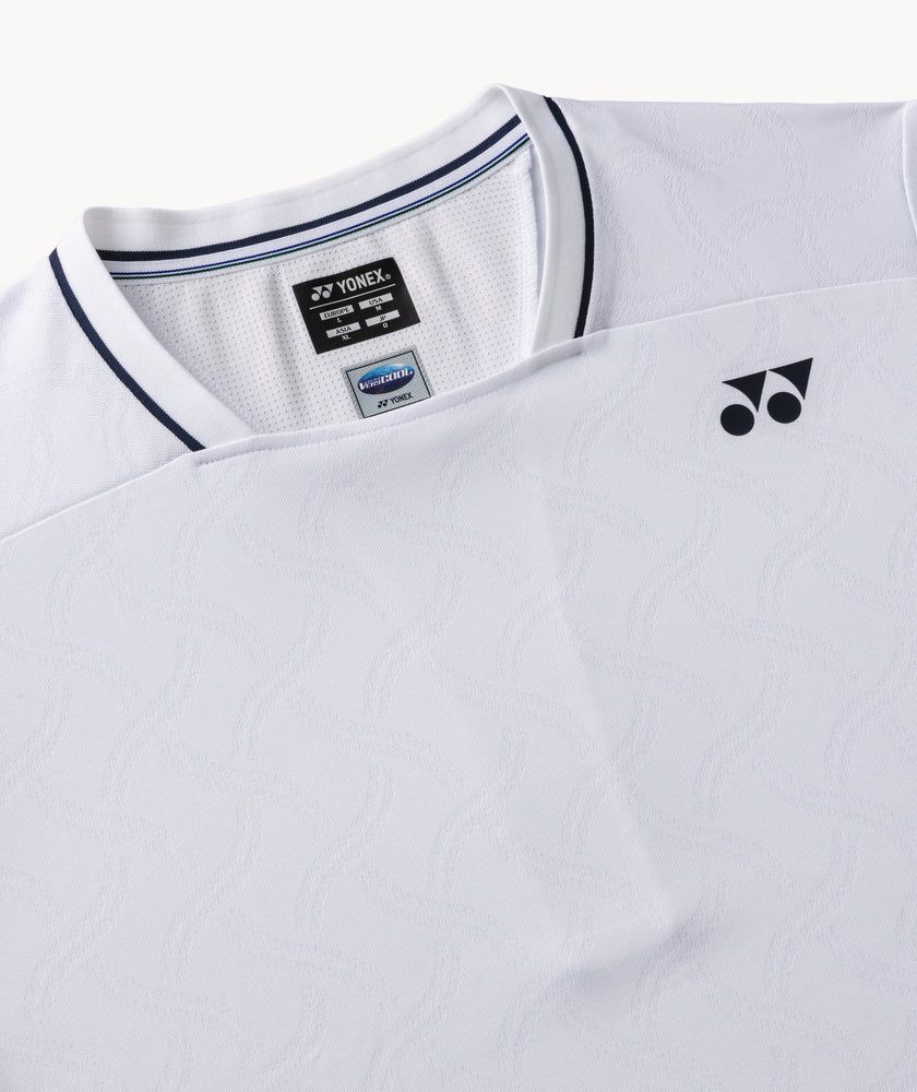 Yonex 10707YX Crew Neck Shirt Wimbledon 2026 Unisex - White Clothing Yonex