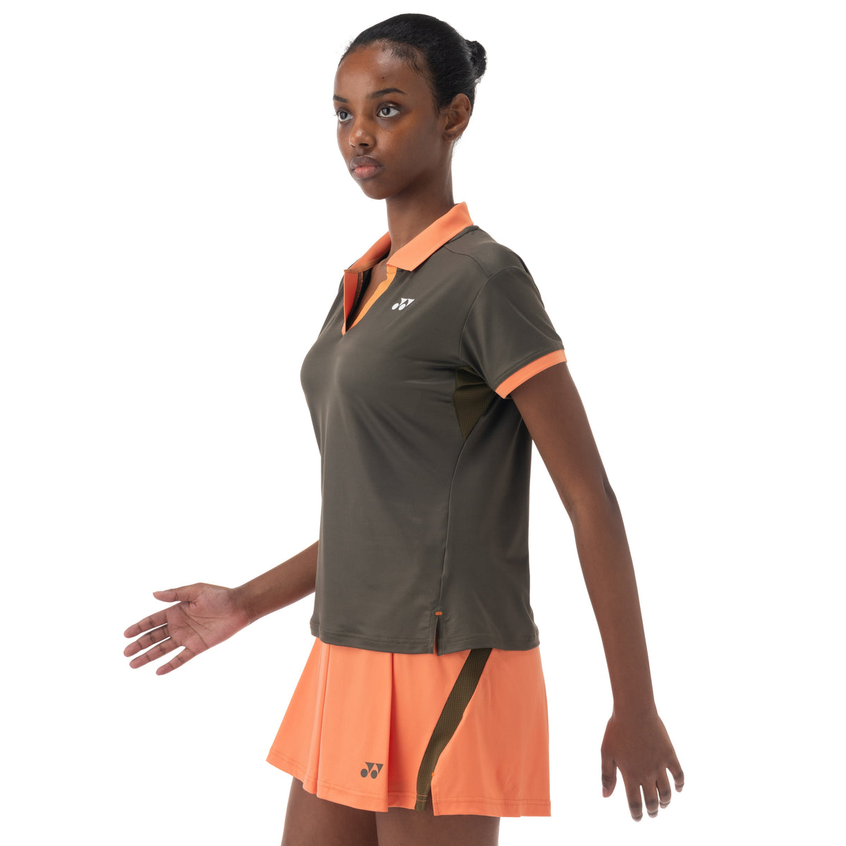 Yonex US Open 2025 Crew Neck Shirt Women, Brown, detail view