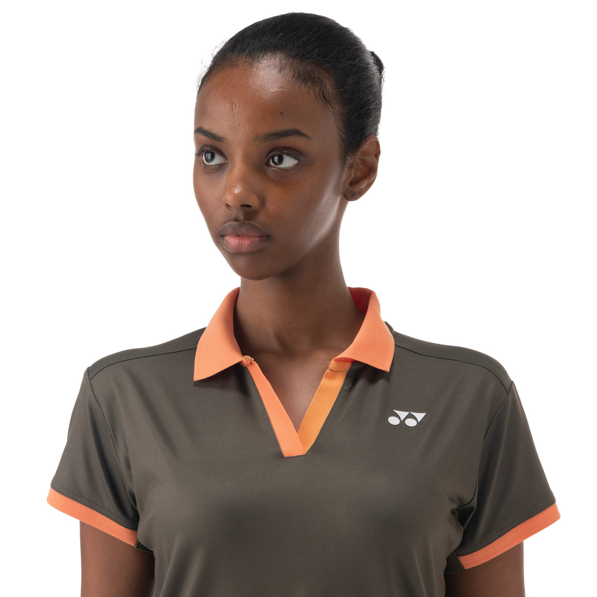 Yonex US Open 2025 Crew Neck Shirt Women, Brown, side view