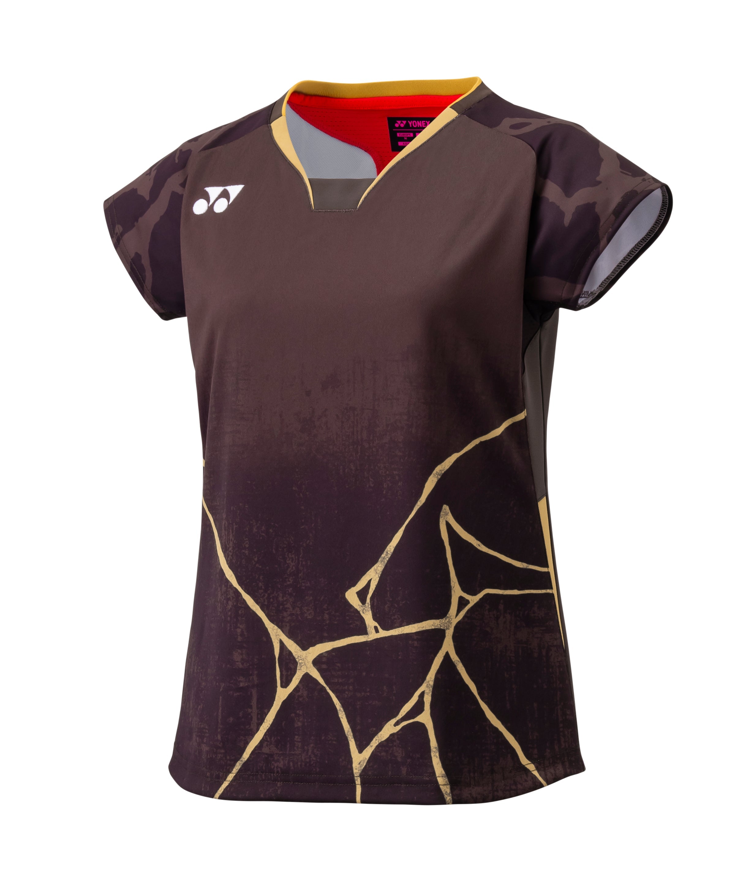 Yonex Team Japan Women Crew Neck Shirt 20962YX - Brown Brown Clothing Yonex