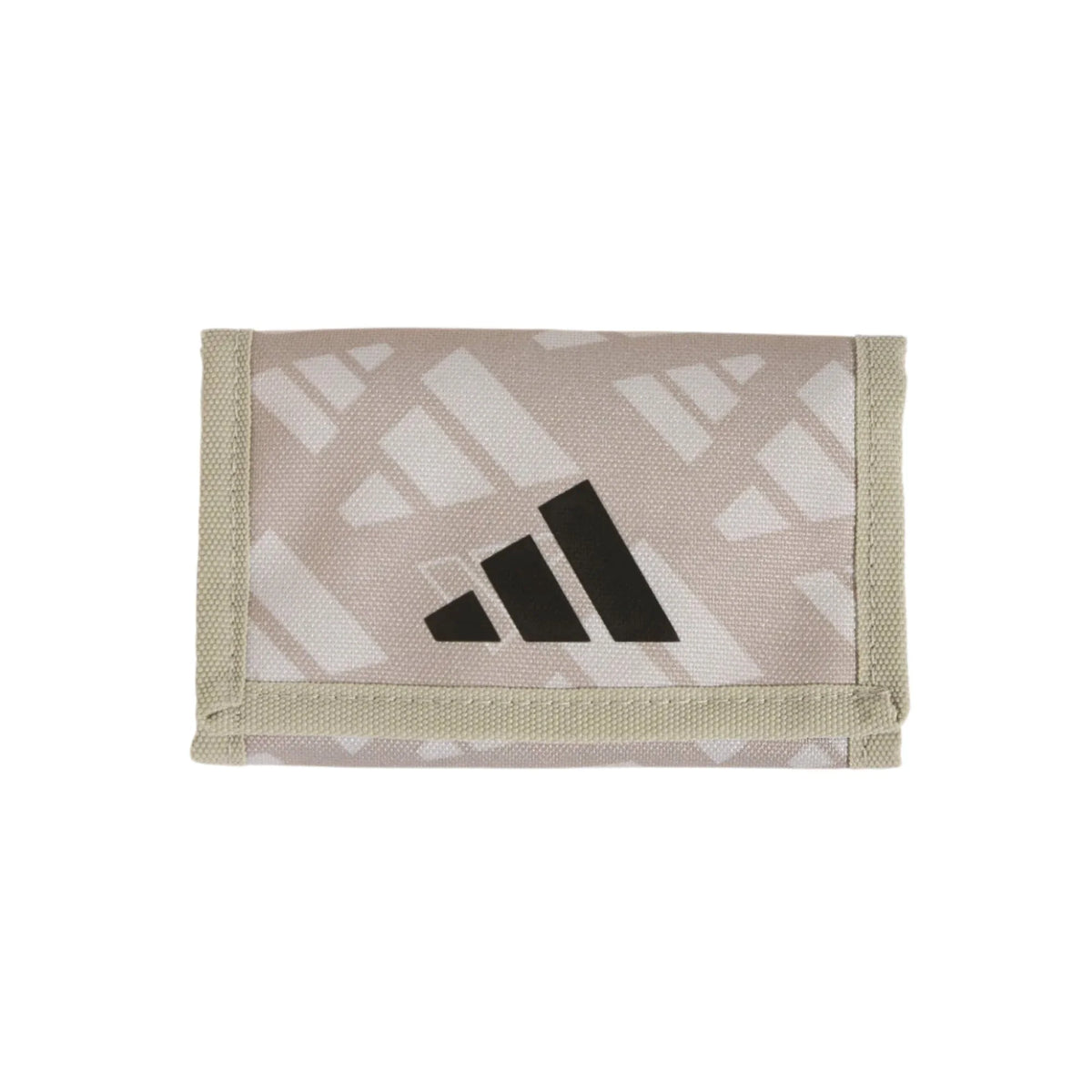 Adidas Linear Monogram Graphic Wallet, Grey/Black, front view