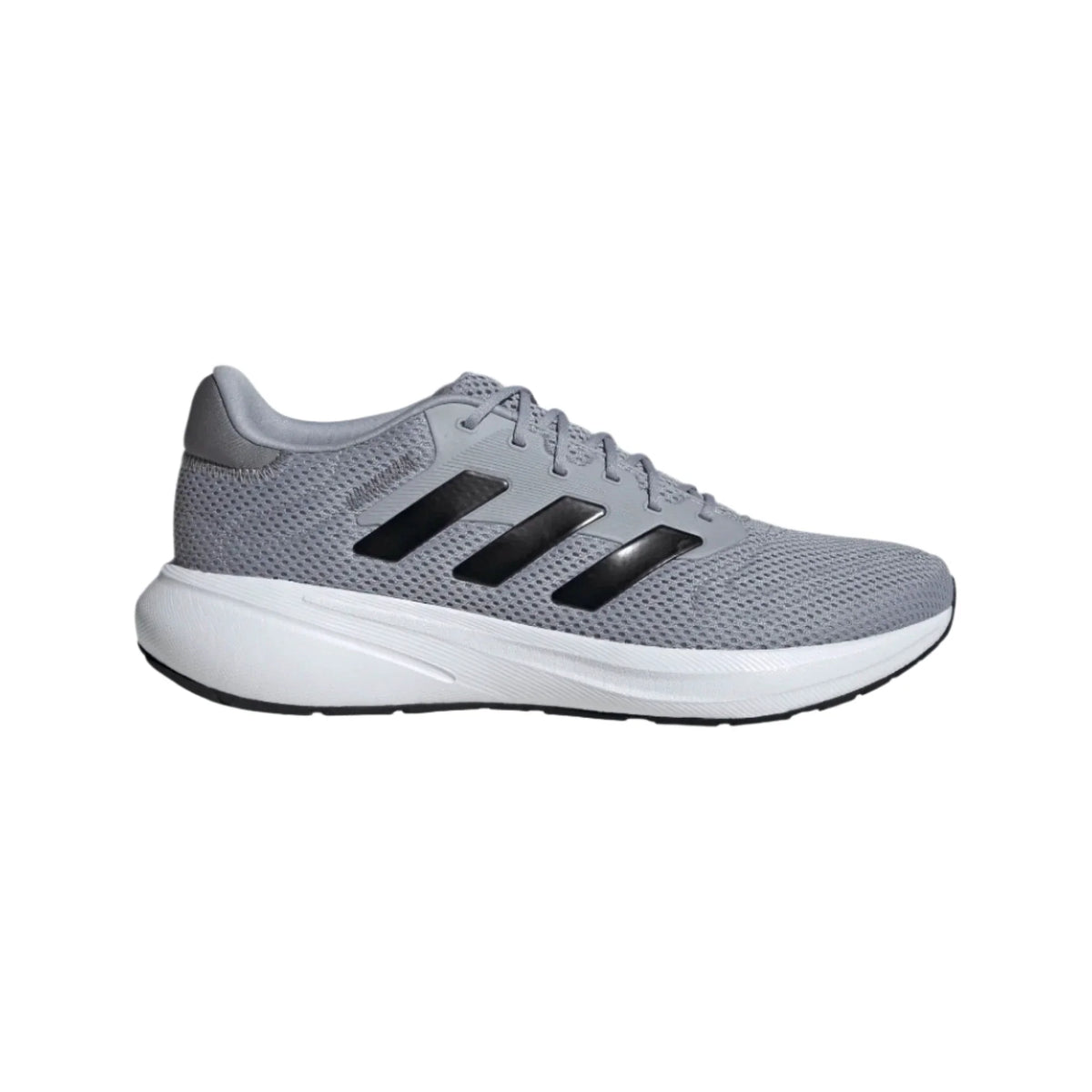 Adidas Response Runner Running Shoes Unisex, Halo Silver/Core Black, front view