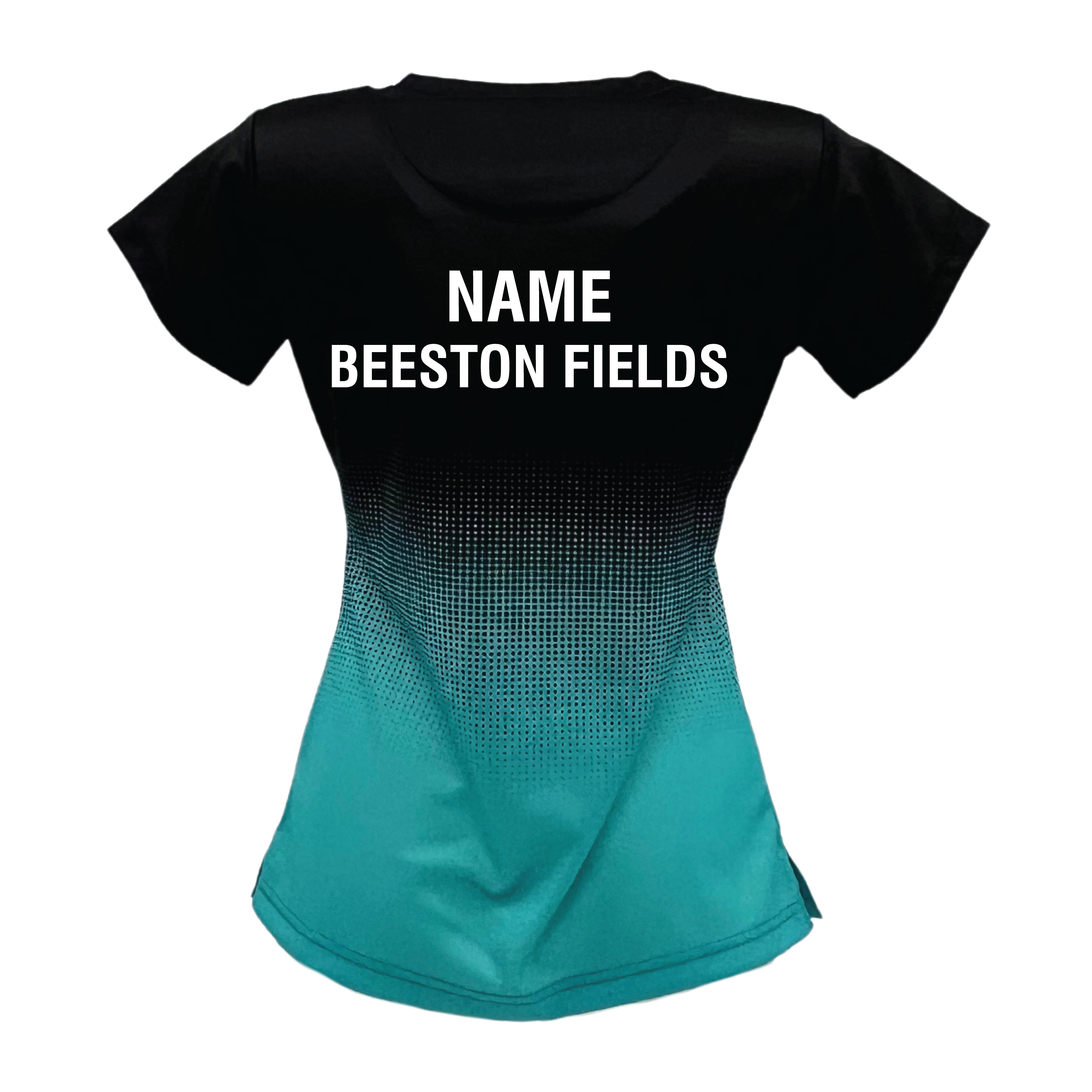 Beeston Field BC YTL5 Womens T-Shirt Turquoise/Black