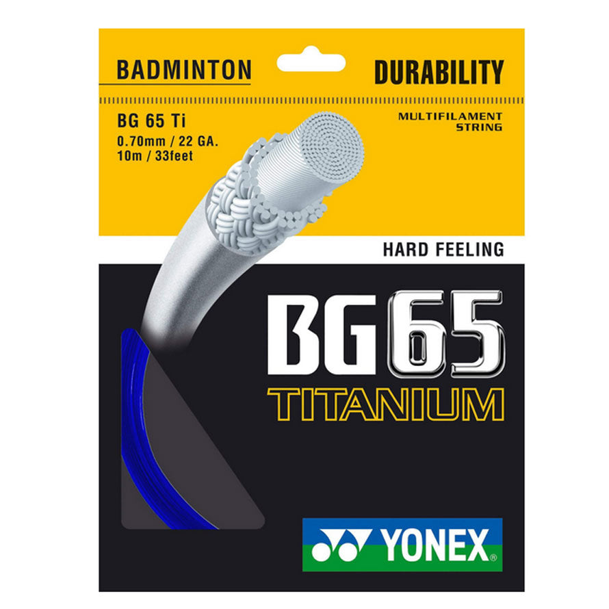 Yonex BG65 Titanium Badminton String (10m Set) White