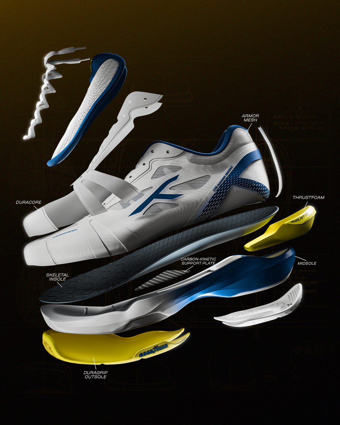 Hundred Phenom Badminton Shoes HBFS-5M243-4 Badminton Shoes Hundred