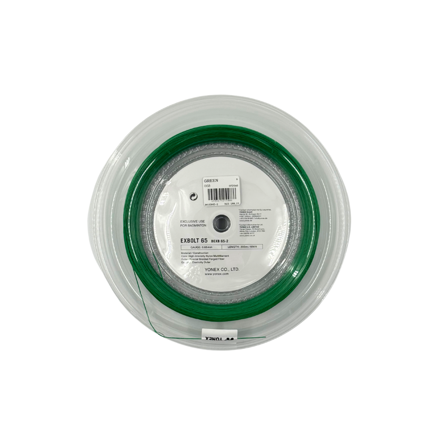 Yonex Exbolt 65 Badminton String 200m - Green