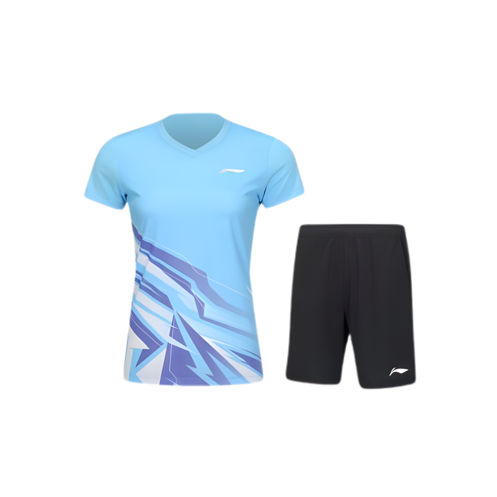 Li-Ning Badminton Competition Uniform Women - White/Blue AATV014