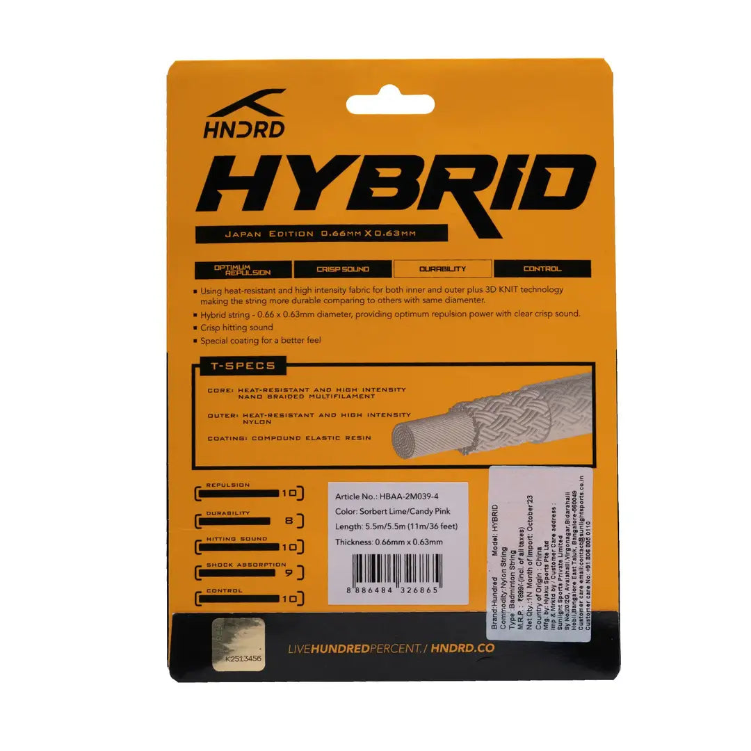 Hundred Hybrid Badminton String HBAA-2M039-5