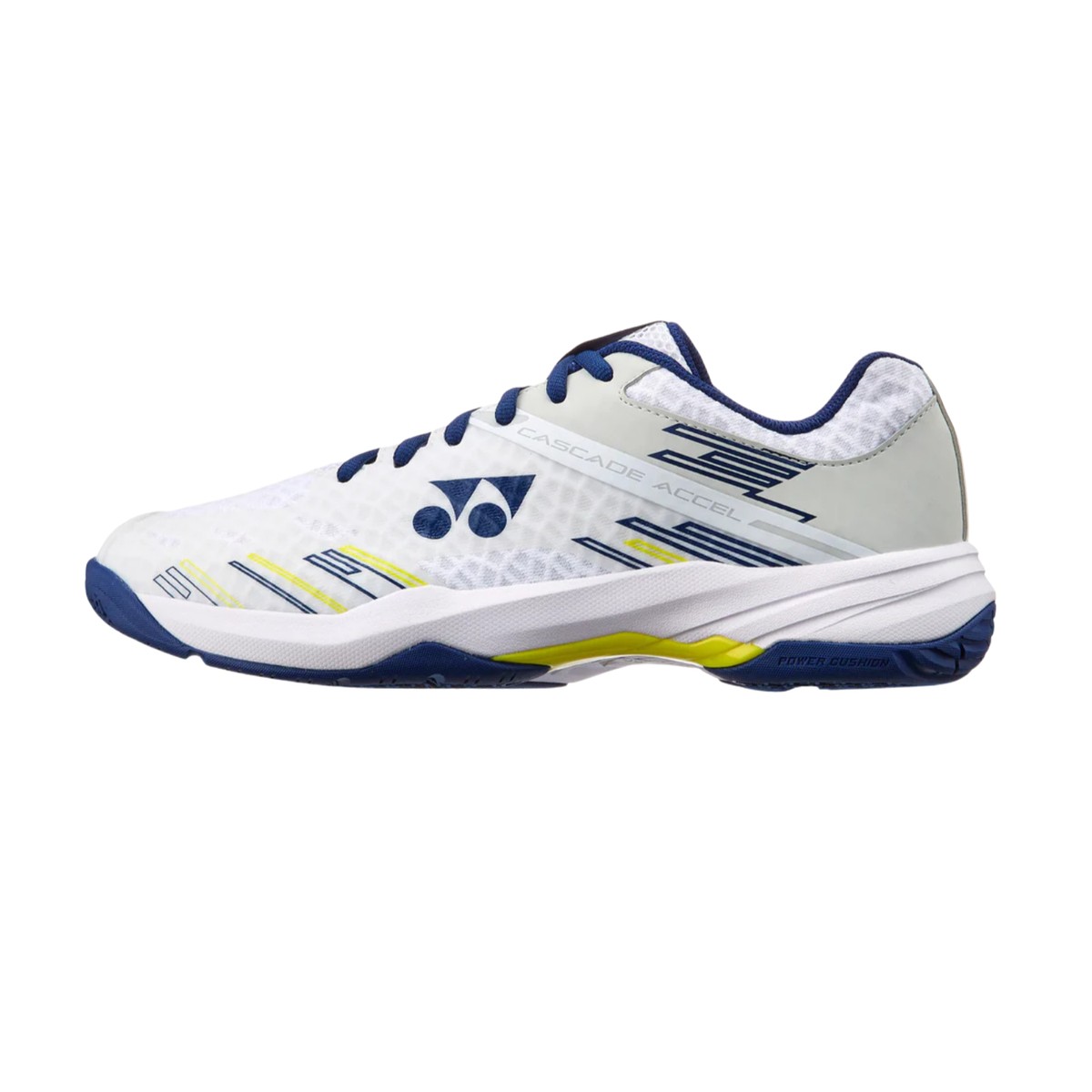 Yonex Power Cushion Cascade Accel Badminton Shoes - White/Navy (SHBCA1EX) WHITE NAVY Badminton Shoes Yonex