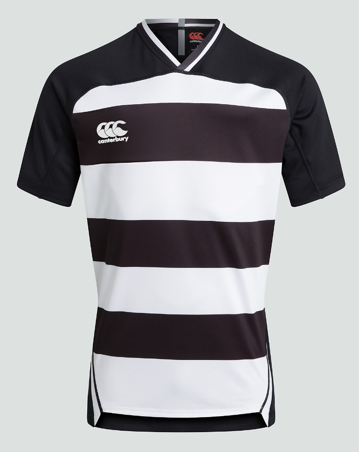 Canterbury Evader Hooped Jersey Mens, Black/White