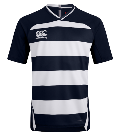Canterbury Evader Hooped Jersey Mens, Navy/White