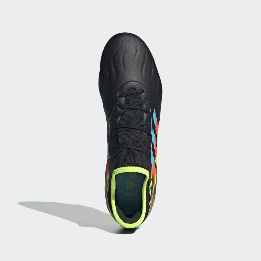 Adidas Copa Sense.3 FG Football Boots Men – Core Black / Bright Cyan / Team Solar Yellow shoes Adidas