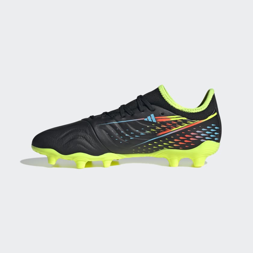 Adidas Copa Sense.3 FG Football Boots Men – Core Black / Bright Cyan / Team Solar Yellow Football Boots Adidas