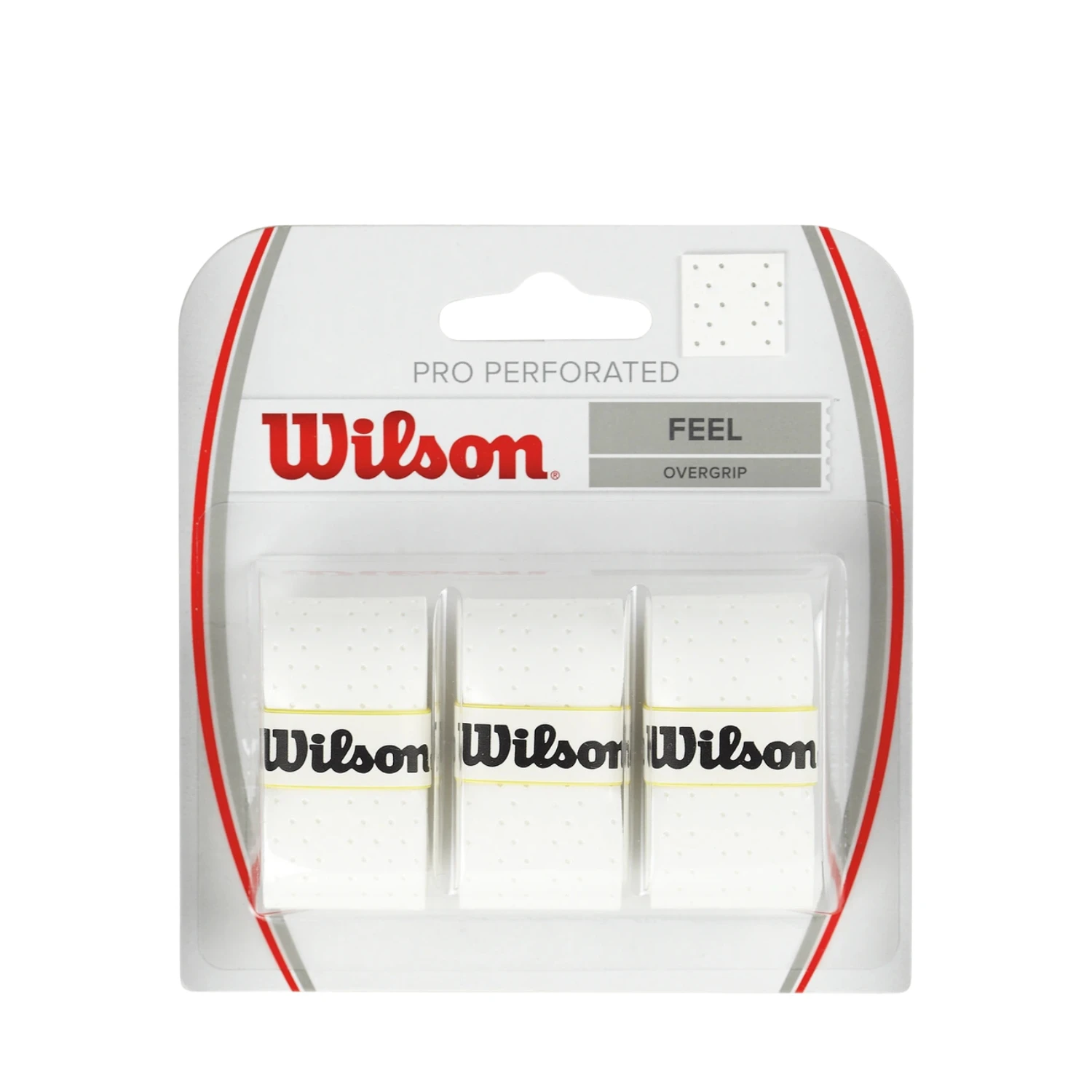 Wilson Pro Overgrip Perforated 3 Pack - White White One Size Accessories Wilson