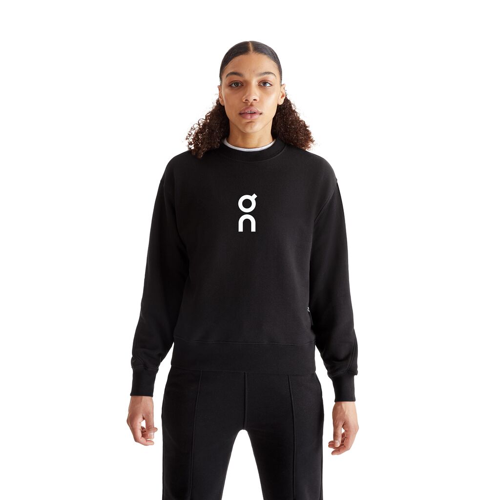 On Club Crew Women Black Clothing On Running