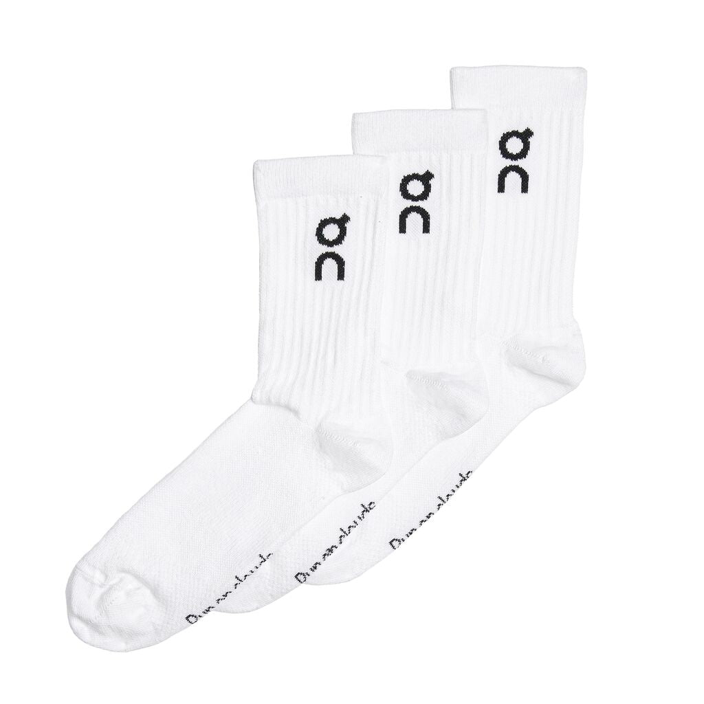 On Logo Sock High Unisex 3 pack - White White Clothing On Running