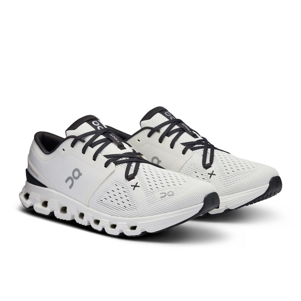 ON Cloud X 4 Running Shoe Mens (Ivory/Black), back view
