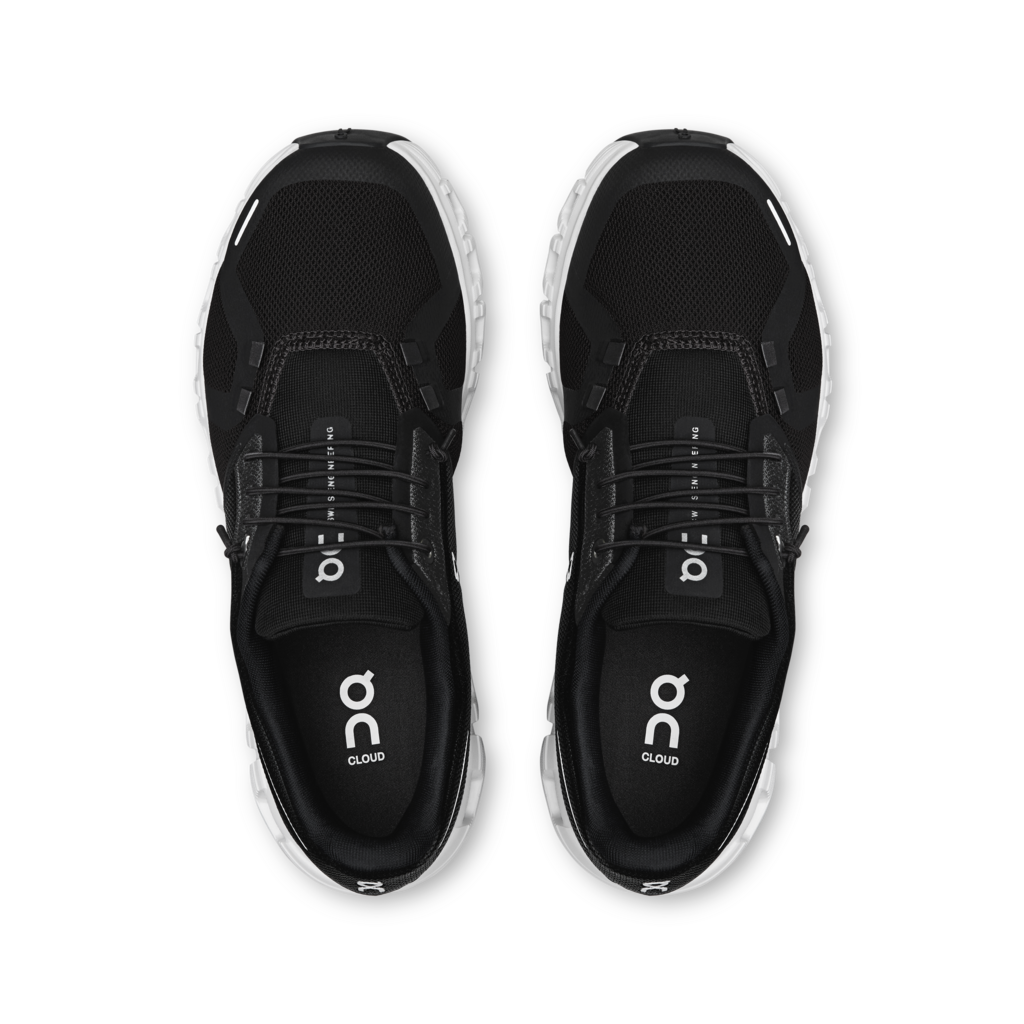 On Cloud 6 Running Shoes Women - Black/White Running Shoes On Running