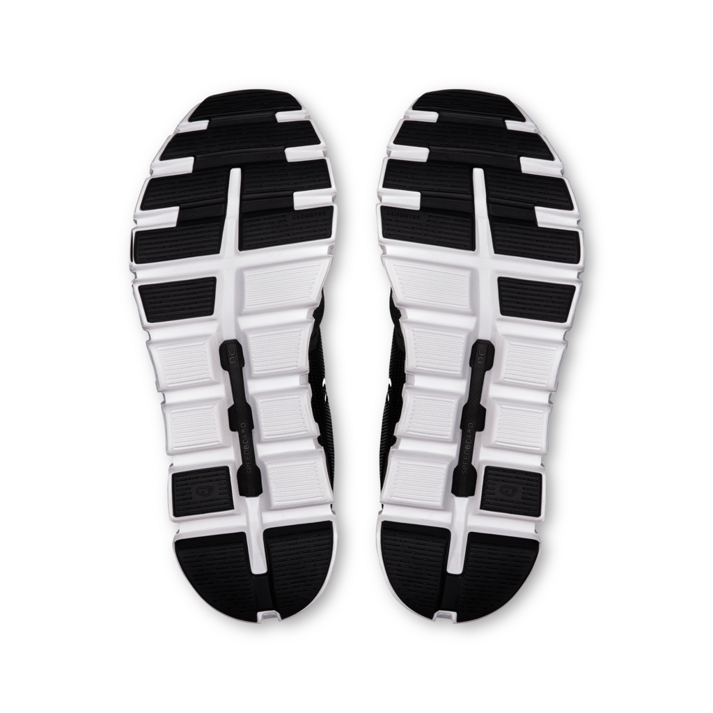 On Cloud 6 Running Shoes Women - Black/White Running Shoes On Running