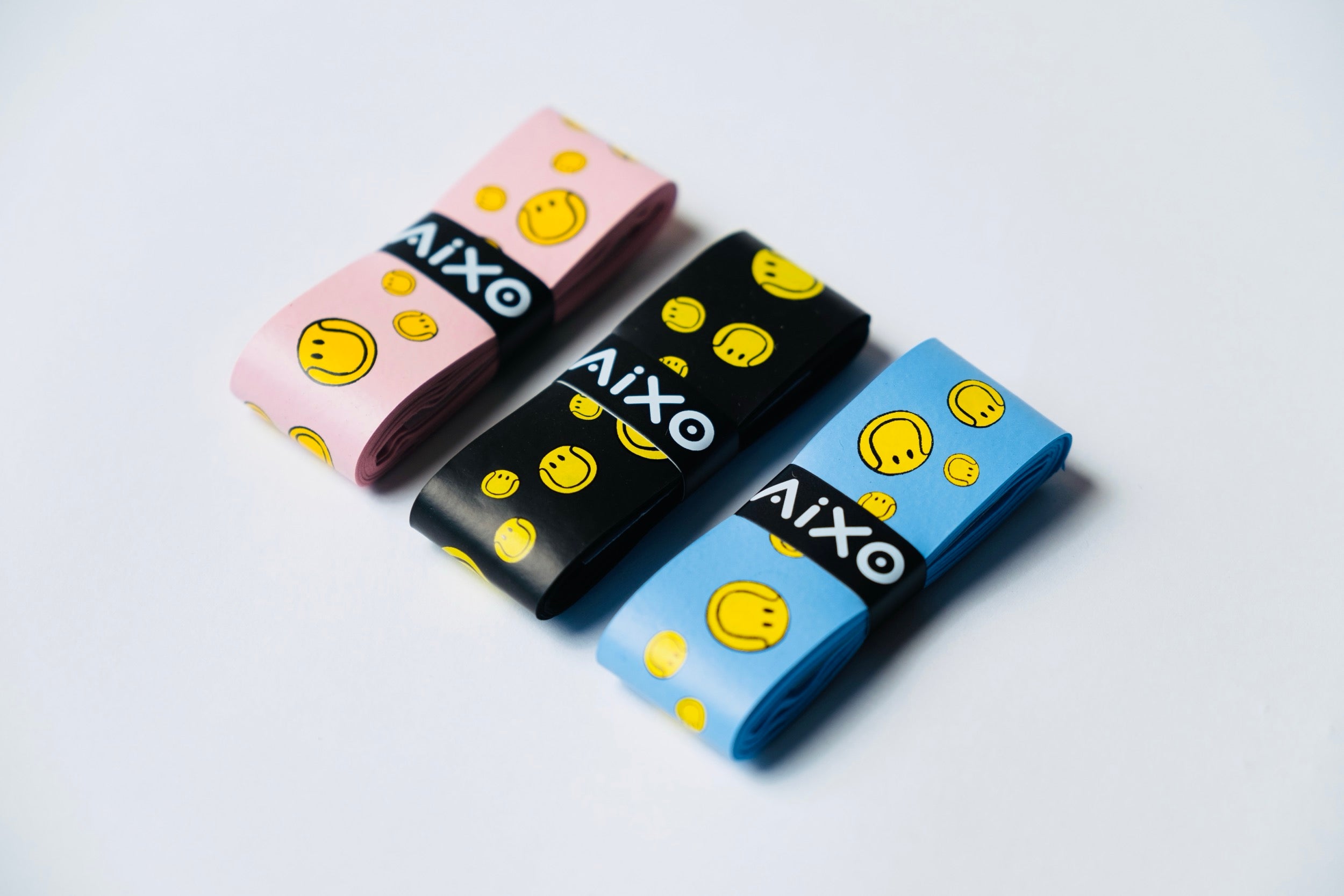 Aixo Smiley Ball Dry Overgrip Blue Overgrips Aixo