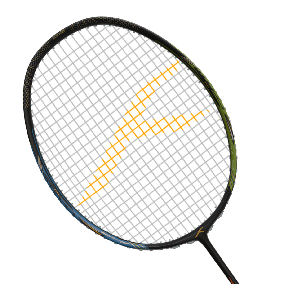Hundred Flareon Typhoon (5U) Strung - Black/Green/Blue Badminton Rackets Hundred