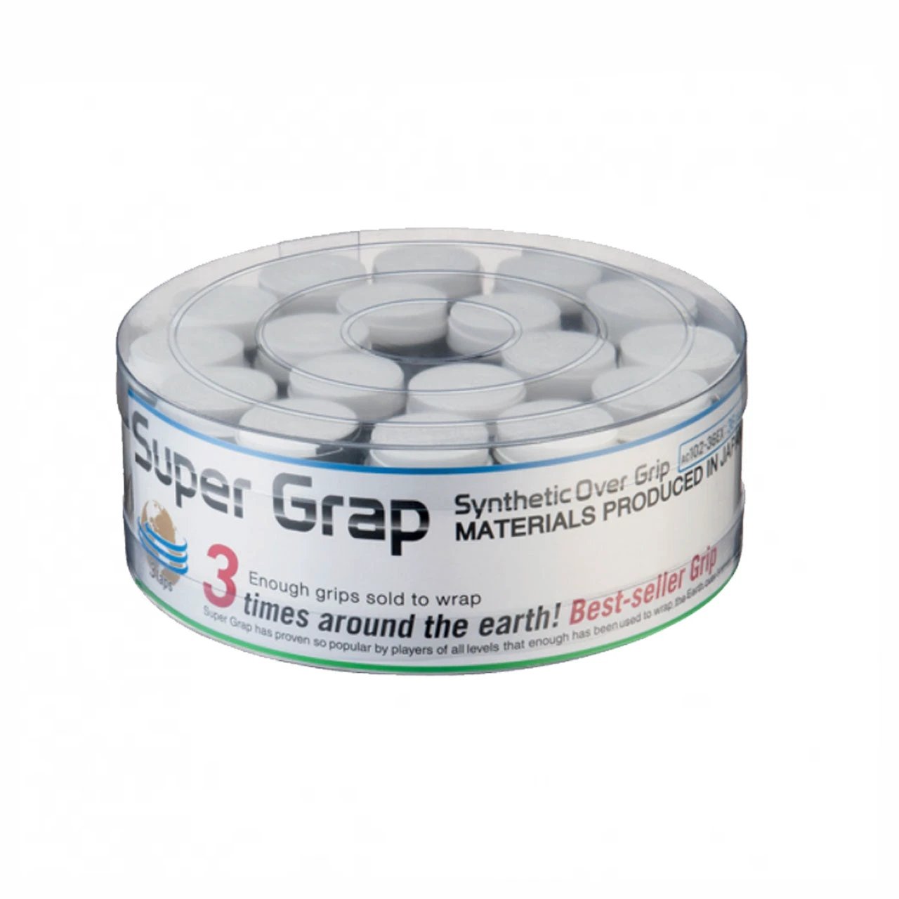 Yonex AC102-36EX Wet Super Grap 36 Pcs - White White 36 Pieces Overgrips Yonex
