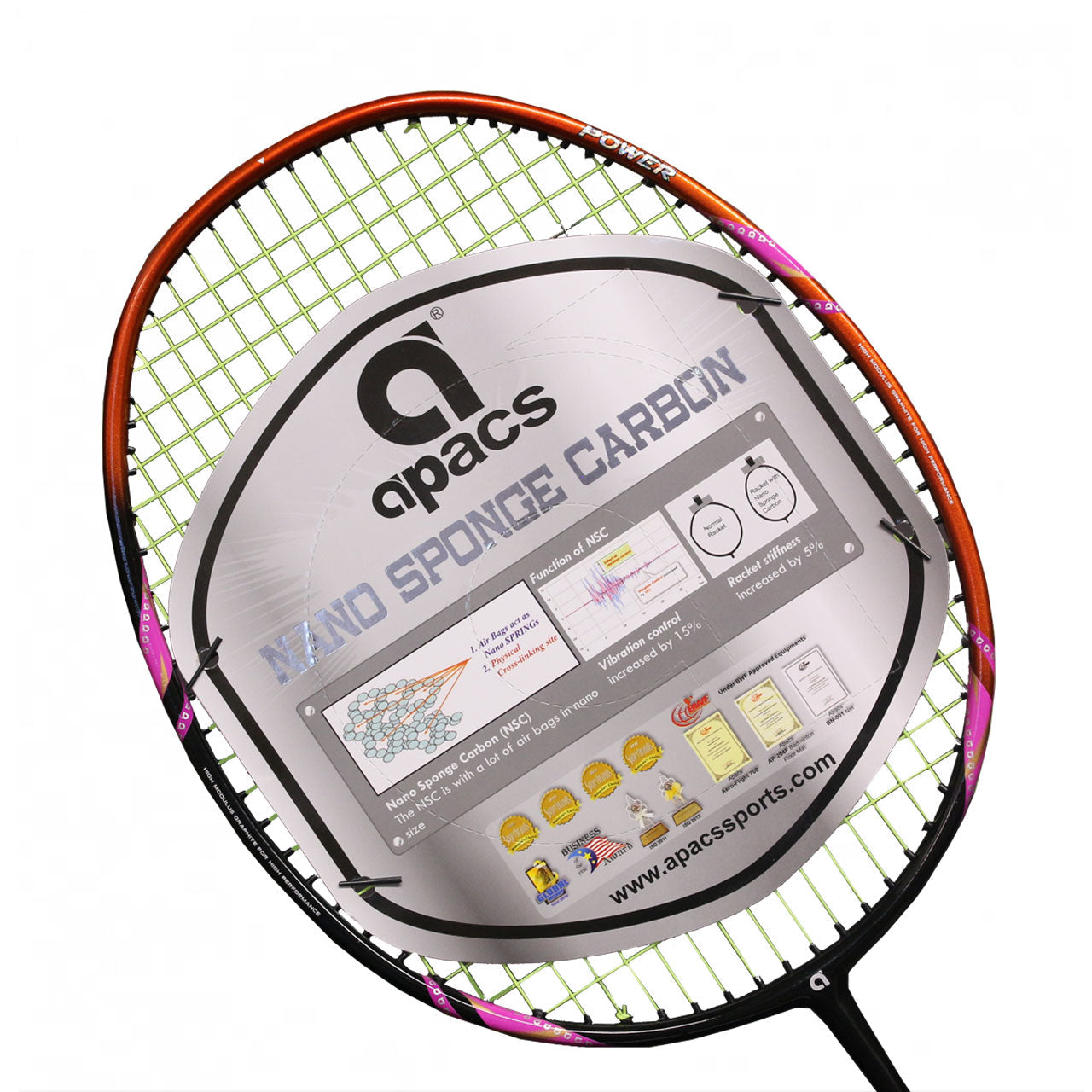 Apacs Accurate 99 Badminton Racket (Strung) Orange 4UG4 Badminton Rackets Apacs