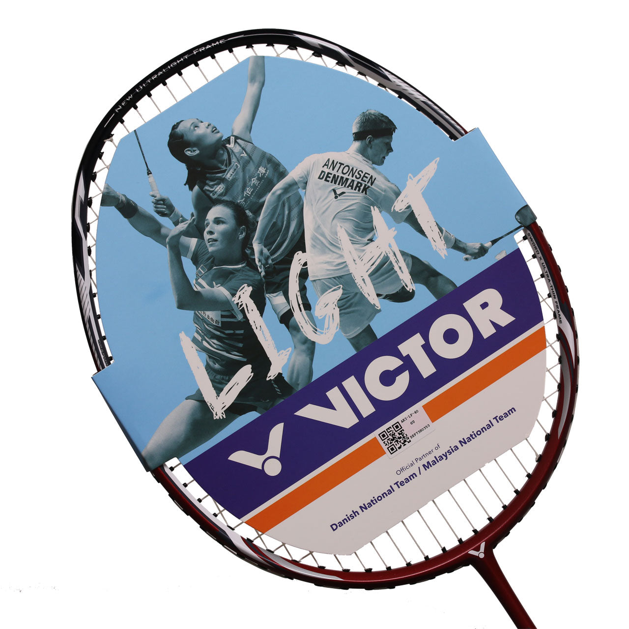 Victor AuraSpeed Light Fighter 40 D Badminton Racket Unstrung - Red 6UG5 Badminton Rackets Victor