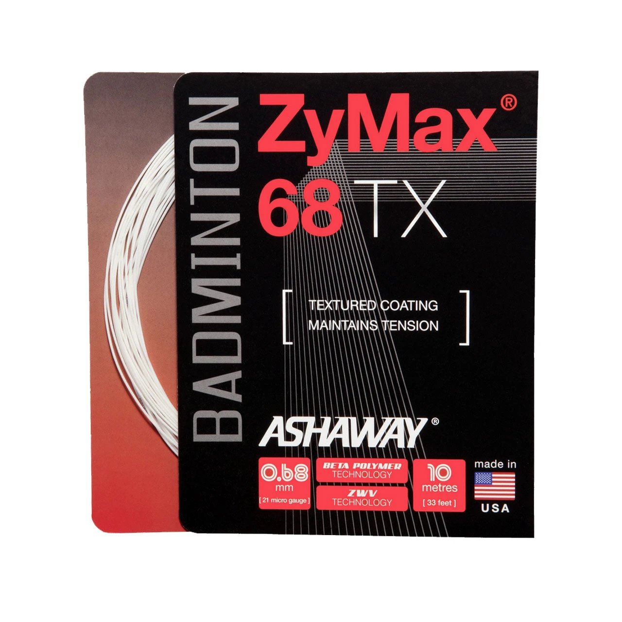Ashaway Zymax 68TX String (10m Set) Yellow Clearance Ashaway
