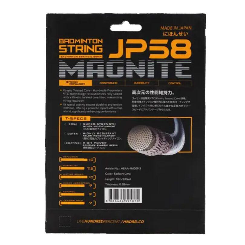 Hundred JP58 Magnite Badminton String Set - White String (Packs) Hundred
