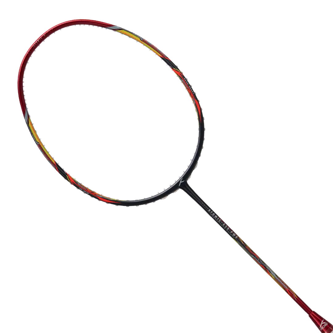 Hundred Atomic X 38 Power 3U Badminton Racket - Charcoal/Red Charcoal Red 3U6 Badminton Rackets Hundred