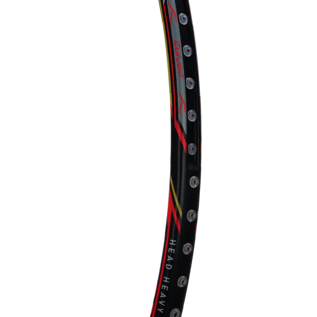 Hundred Atomic X 38 Power 3U Badminton Racket - Charcoal/Red Badminton Rackets Hundred
