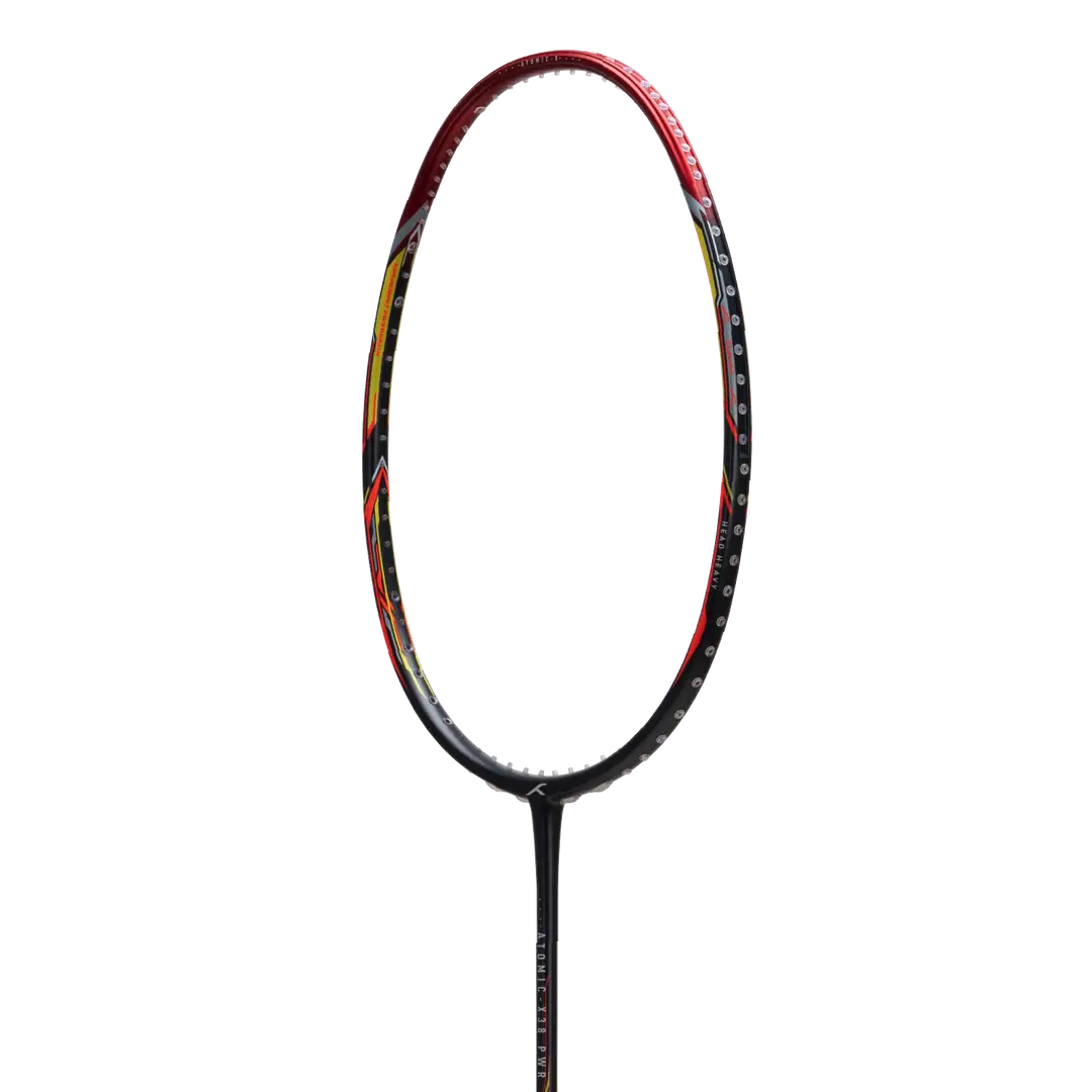 Hundred Atomic X 38 Power 3U Badminton Racket - Charcoal/Red Badminton Rackets Hundred