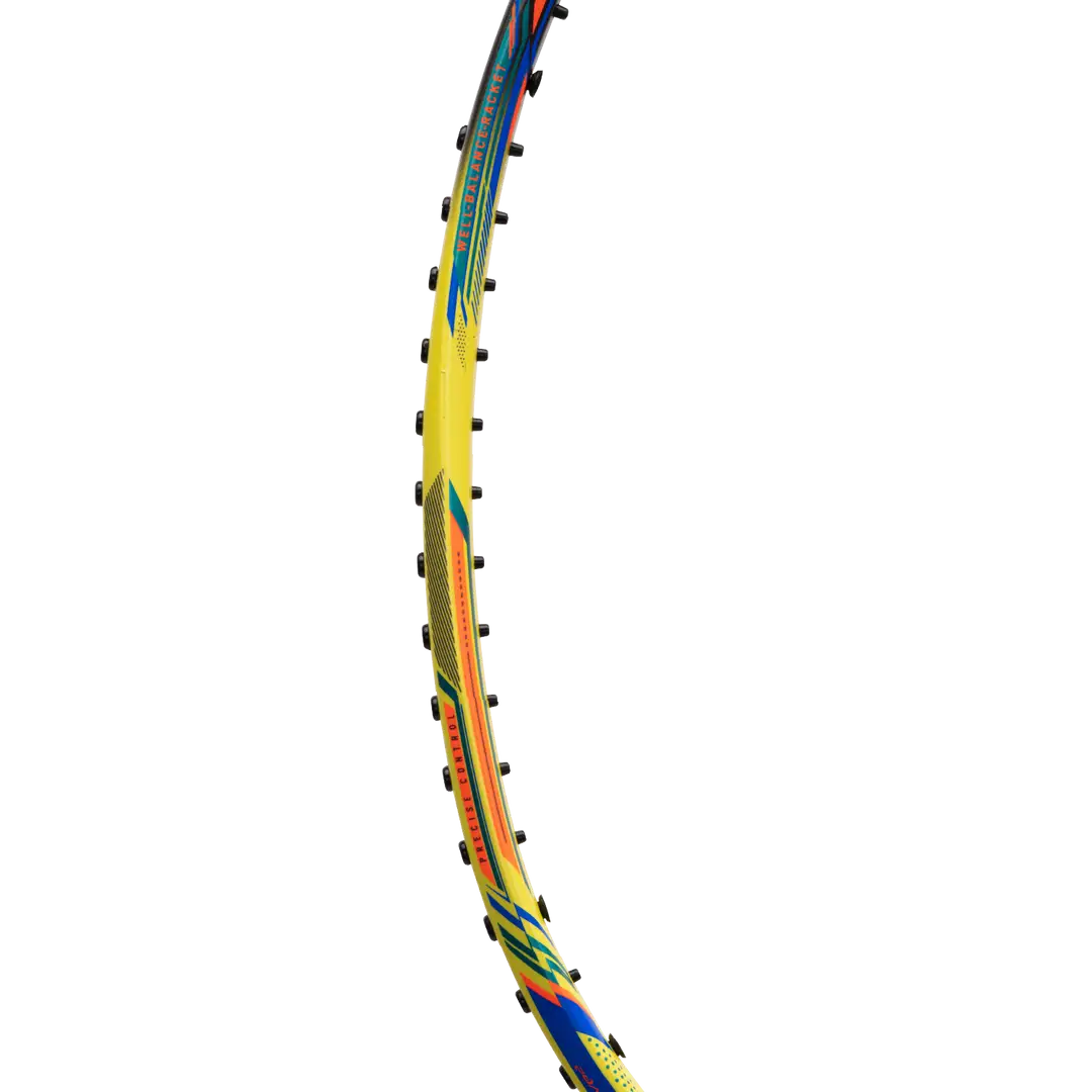 Hundred N-Ergy 80 4U Badminton Racket - Lime/Dark Grey Badminton Rackets Hundred