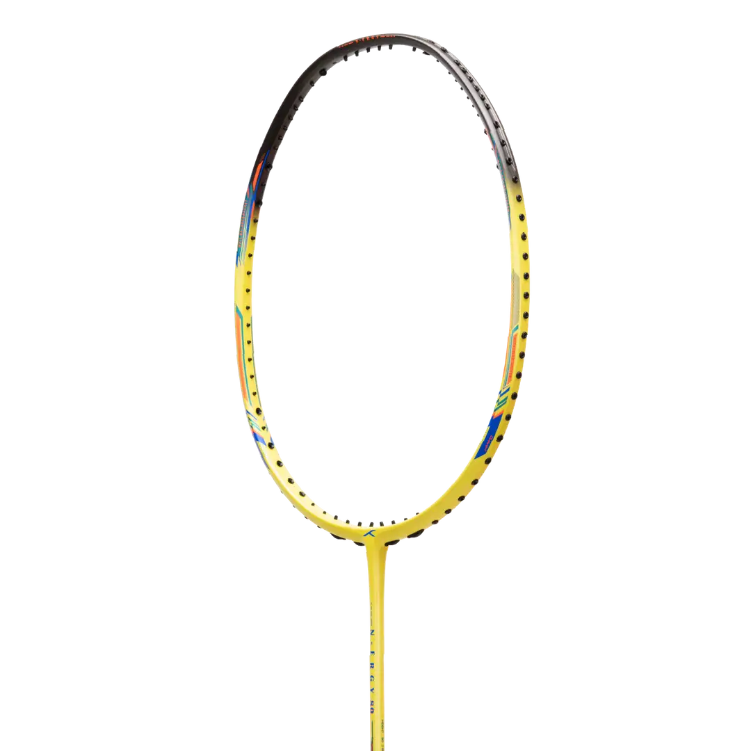 Hundred N-Ergy 80 4U Badminton Racket - Lime/Dark Grey Badminton Rackets Hundred