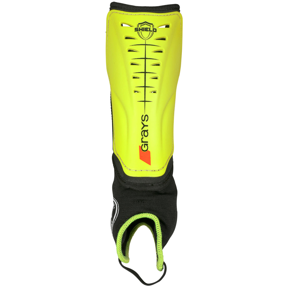 Grays Shield Hockey Shin Guard Black Fluo Yellow Shin Guards Grays