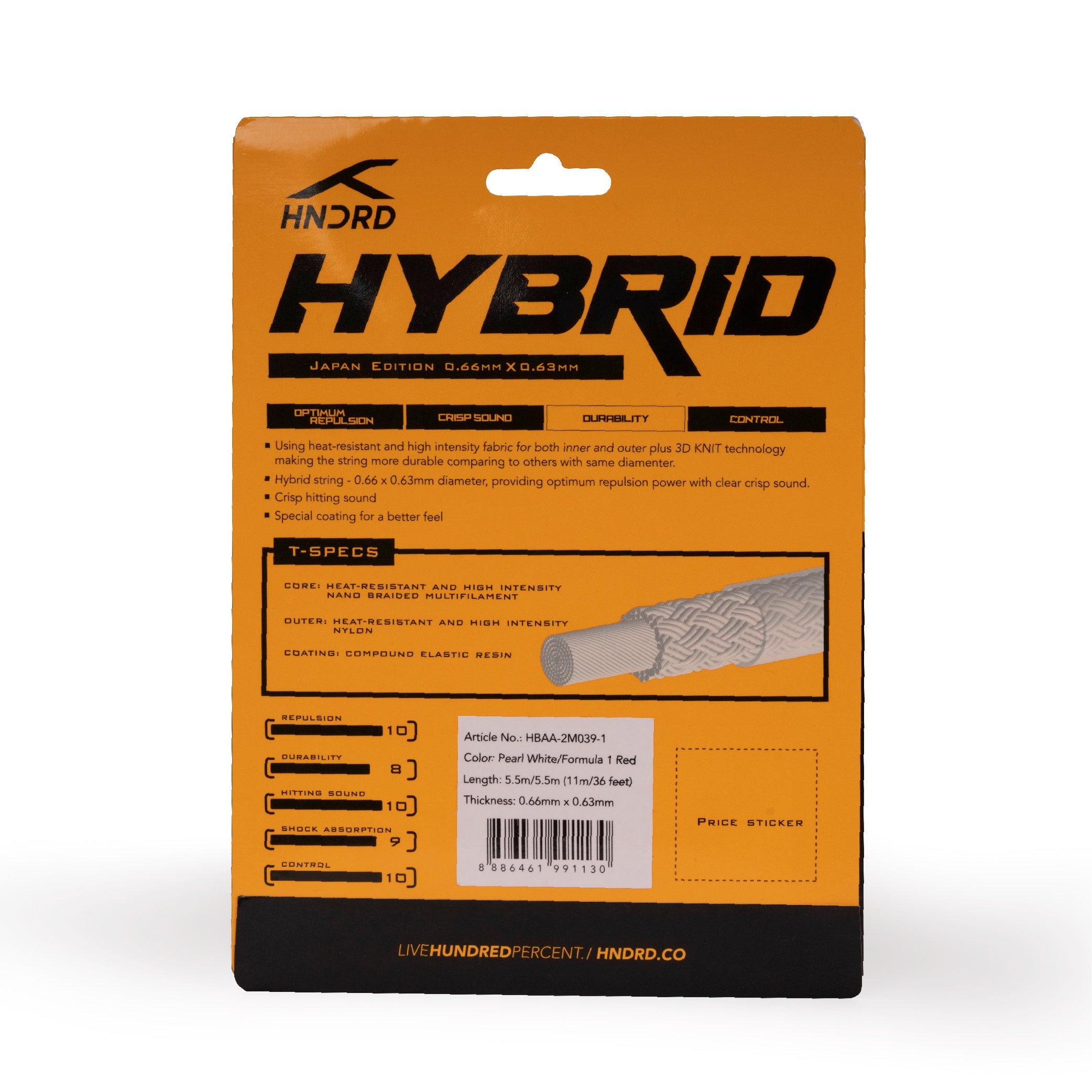 Hundred Hybrid Badminton String HBAA-2M039-1 String (Packs) Hundred