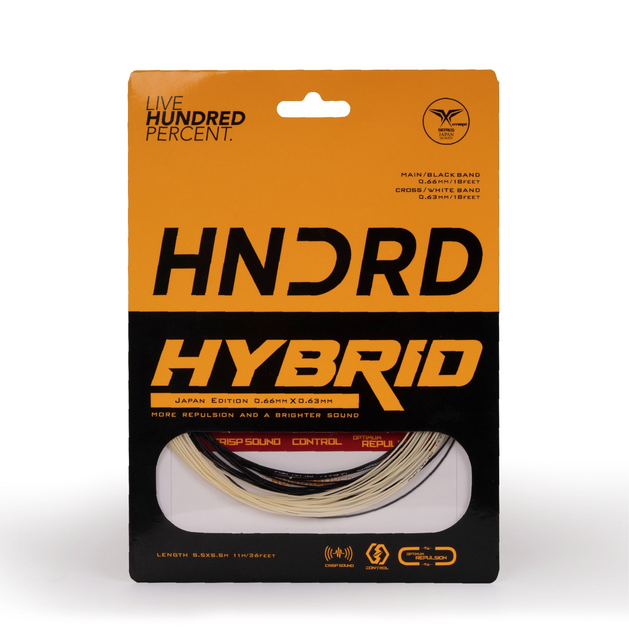 Hundred Hybrid Badminton String HBAA-2M039-3 String (Packs) Hundred