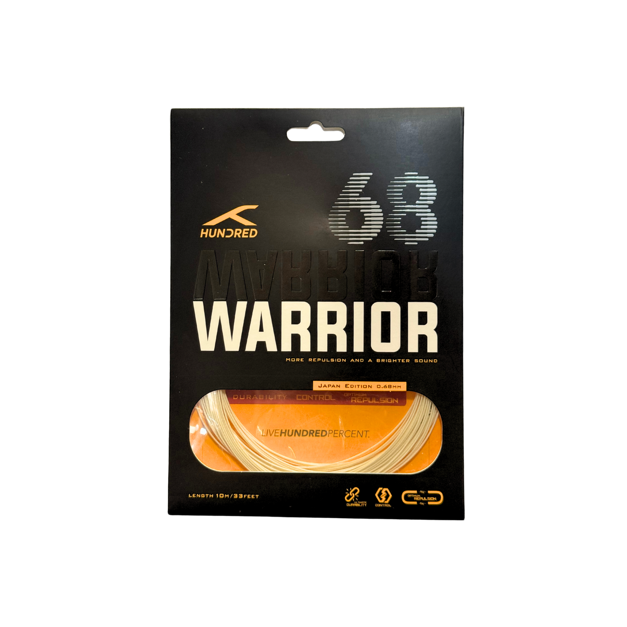 Hundred 68 Warrior Badminton String (0.68mm) - Sorbet Lime String (Packs) Hundred