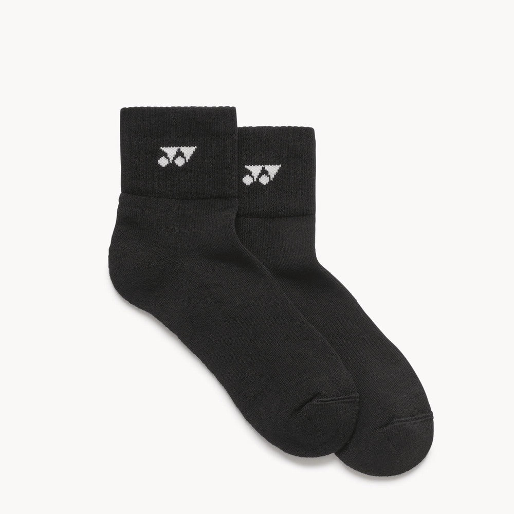 Yonex 19254EX Sport Quarter Socks Unisex 3Pack - Black Black M Clothing Yonex