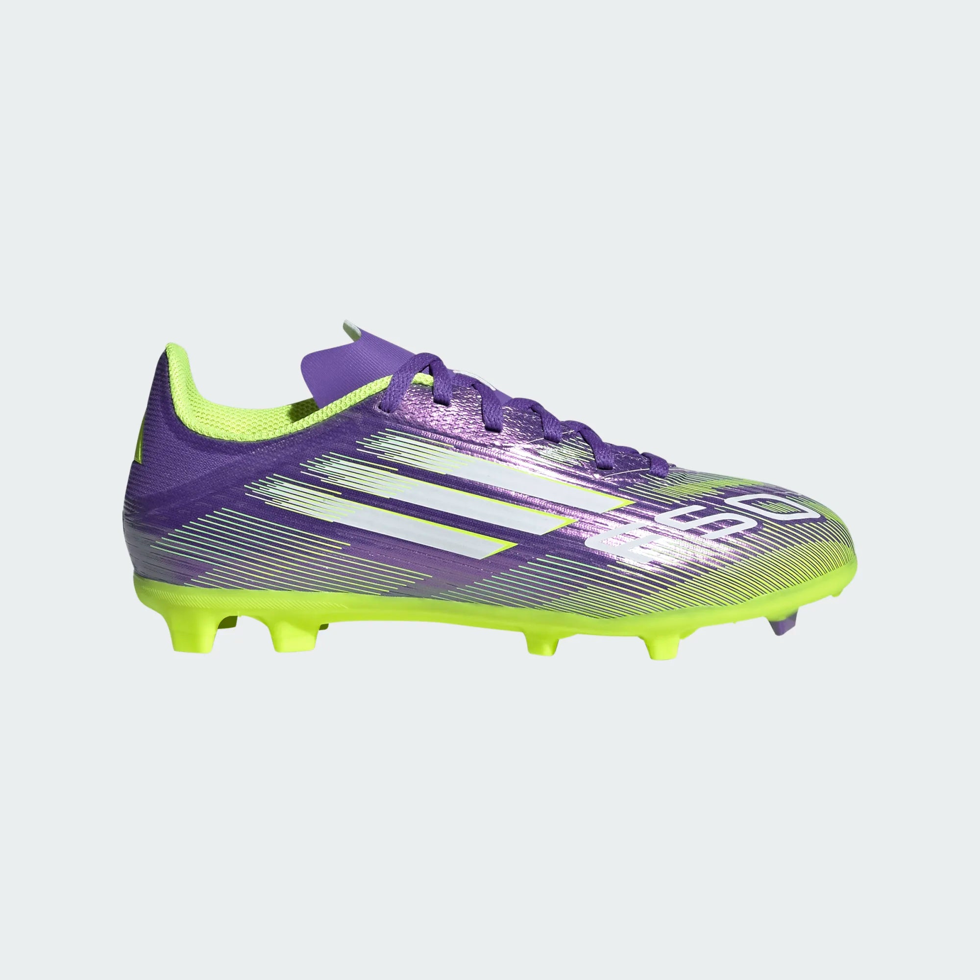 Adidas F50 League FG/MG Shoes Junior - Purple/White/Lemon shoes Adidas