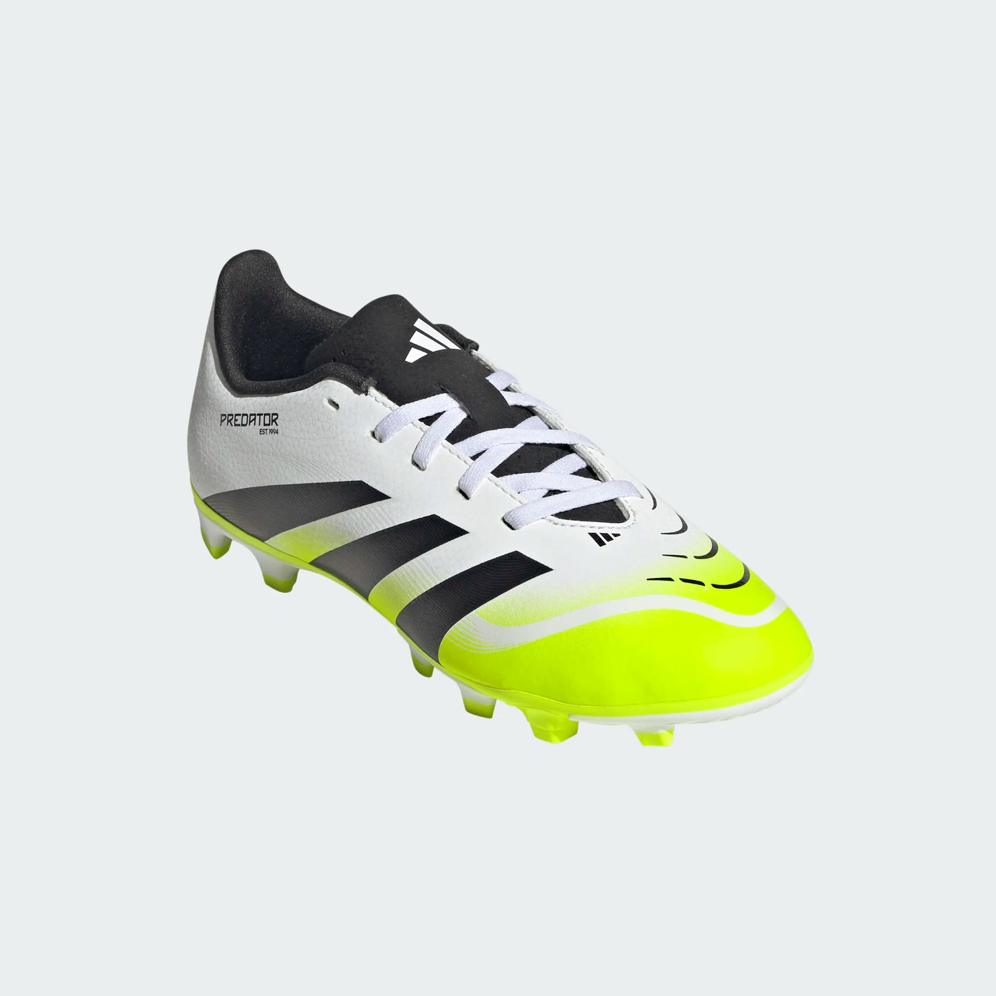 Adidas Predator Club FG/MG Shoe Junior - White/Black/Lemon shoes Adidas
