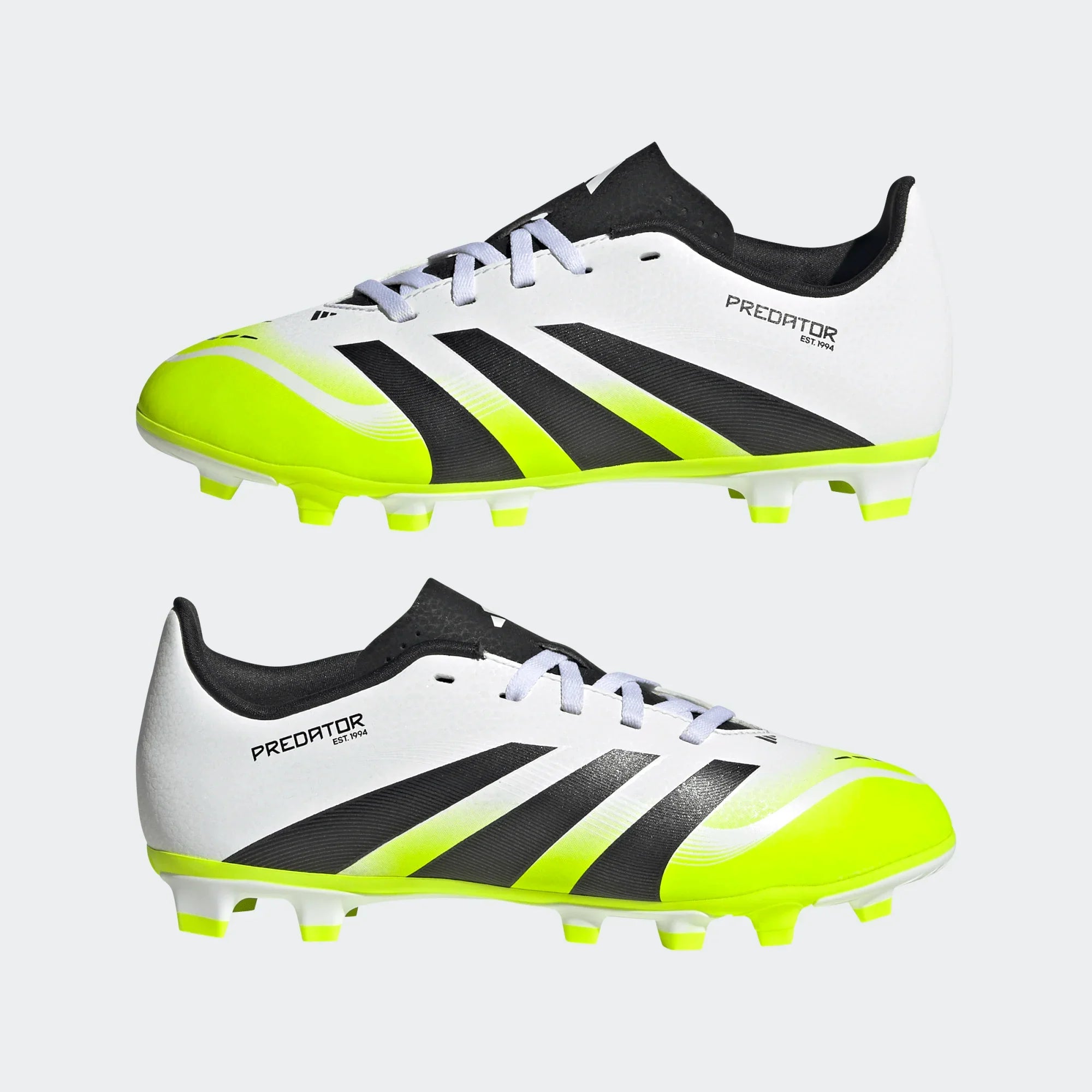 Adidas Predator Club FG/MG Shoe Junior - White/Black/Lemon shoes Adidas