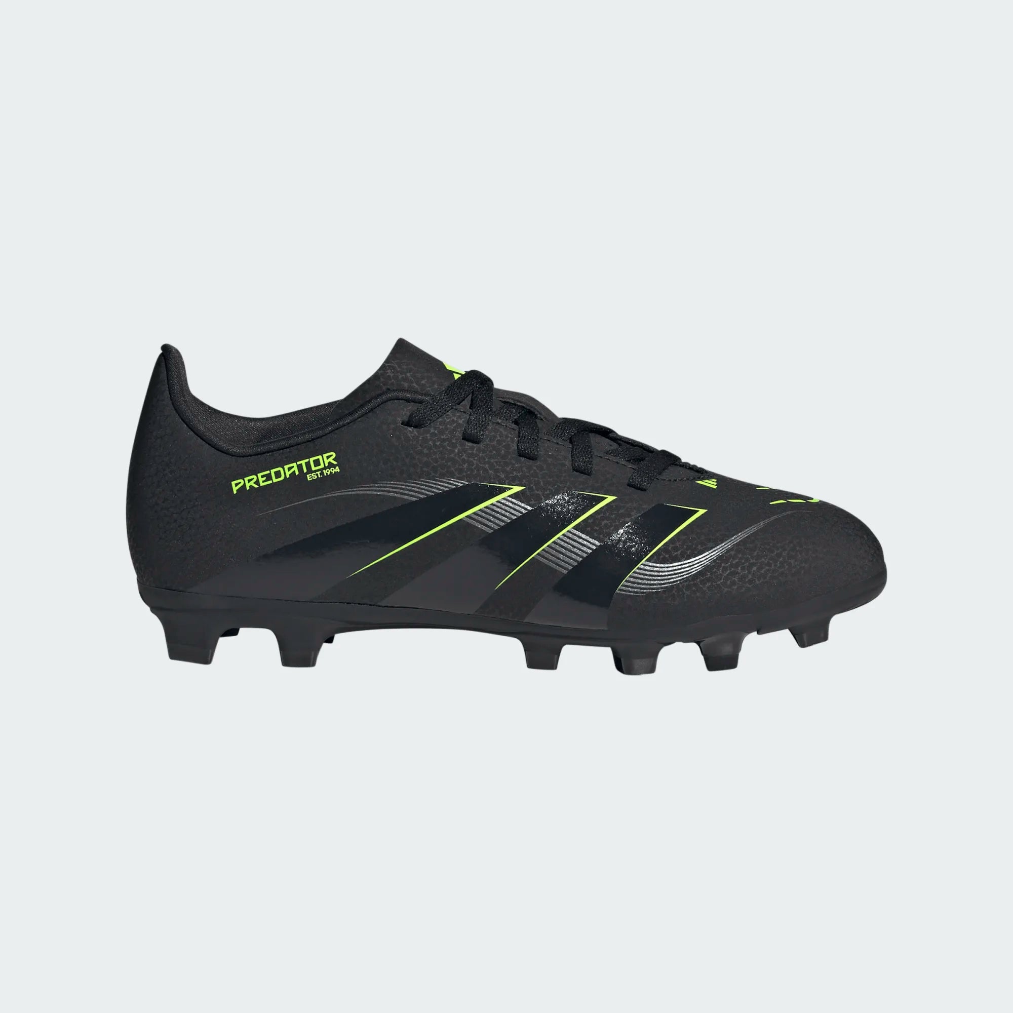 Adidas Predator Club FG/MG football Boots Junior - Black Core Black Carbon Lucid Lemon shoes Adidas