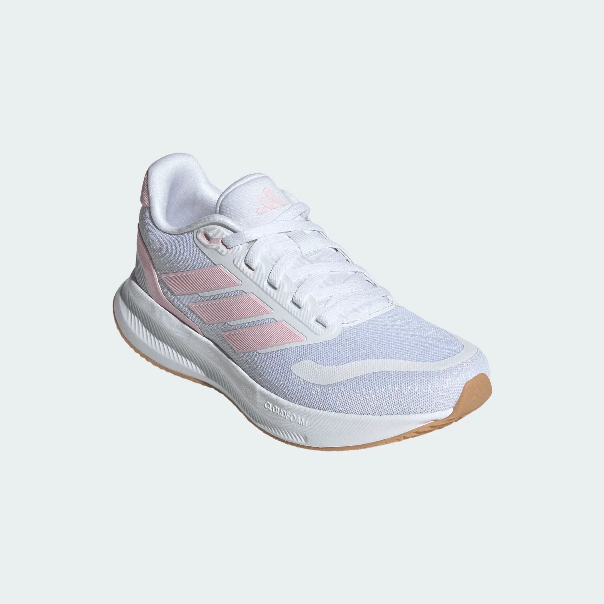 Adidas Runfalcon 5 Running Shoes Junior - White/Pink Running Shoes Adidas