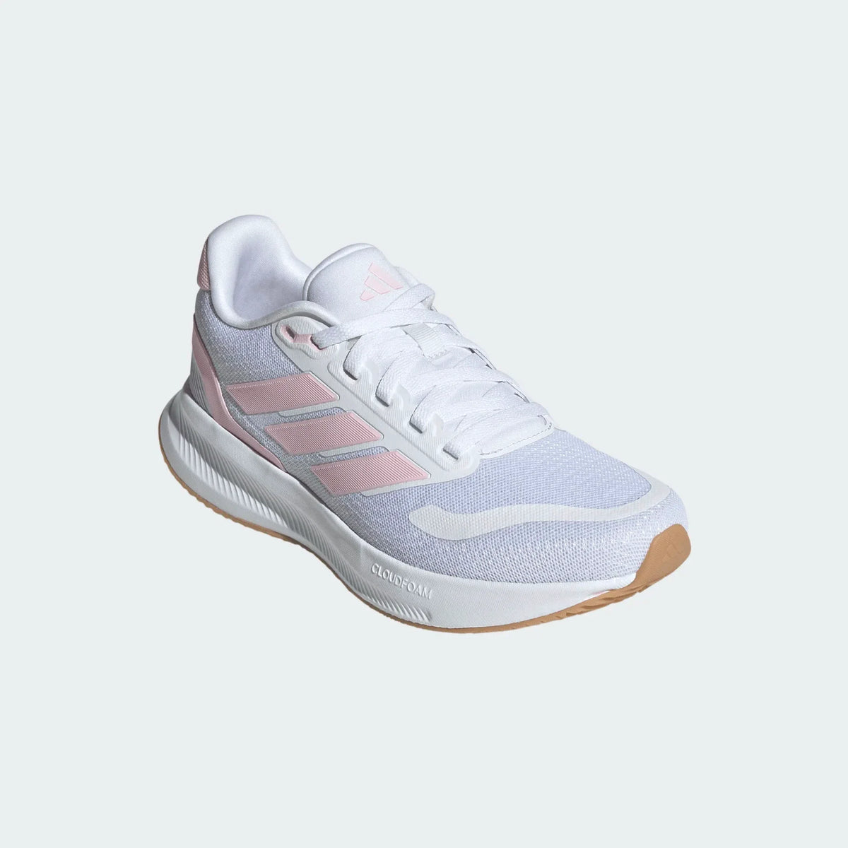 Adidas Runfalcon 5 Running Shoes Junior, White/Pink, side view