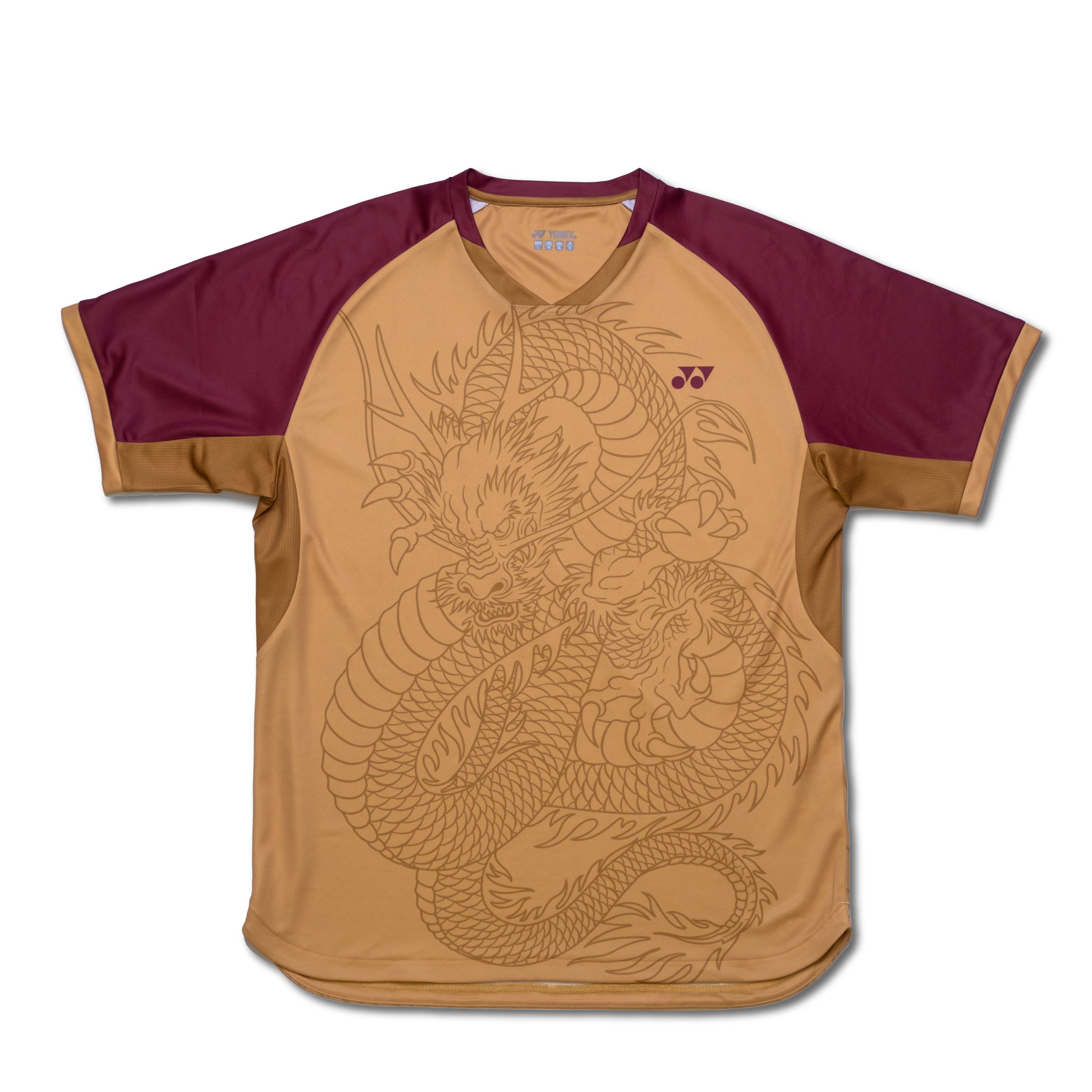 Yonex Linear Dragon CNY2024 Tournament Shirt GTB Mens Gold